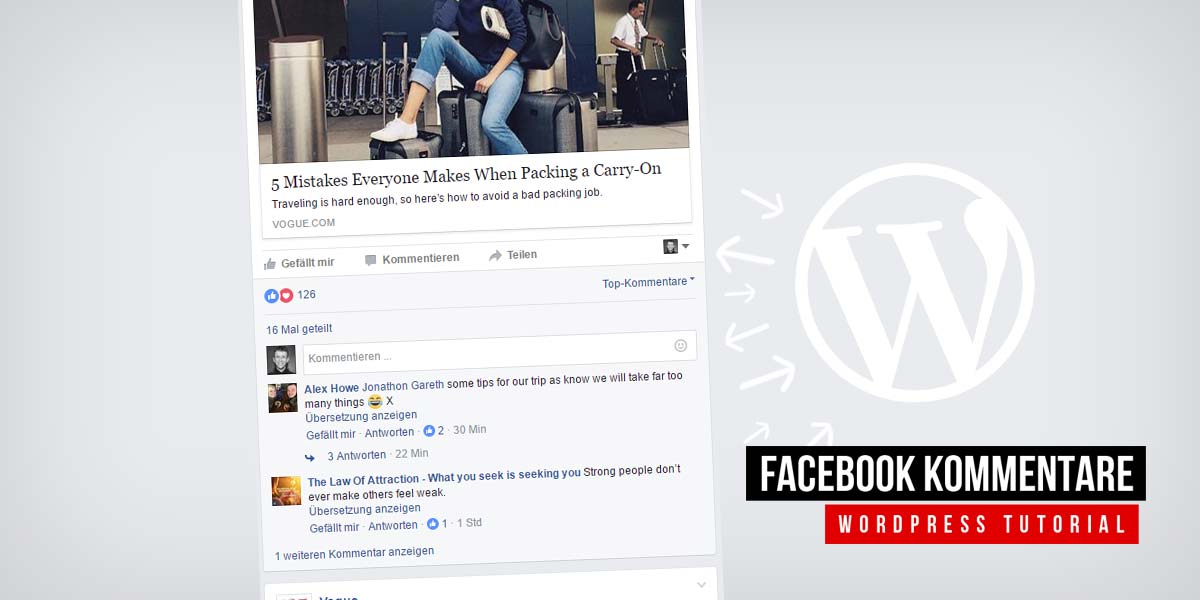 Facebook Kommentare für WordPress - App Erstellung, Code Einbindung und Moderation