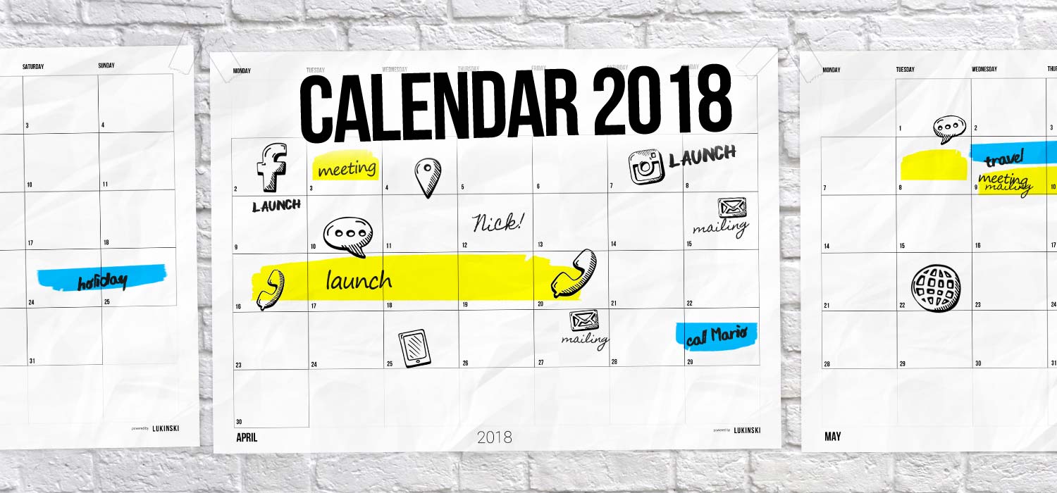 Kalender 2018 ausdrucken: Kostenlose PDF + InDesign Tutorial
