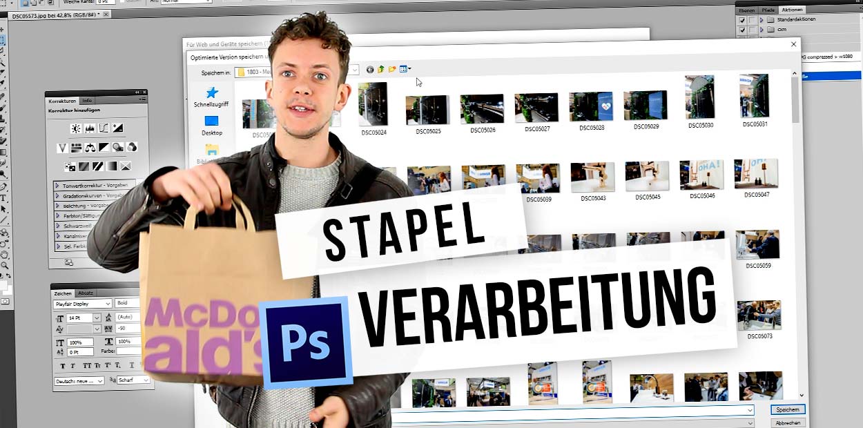 Photoshop Stapelverarbeitung: Größe, Bild SEO & Komprimierung von Fotos automatisch