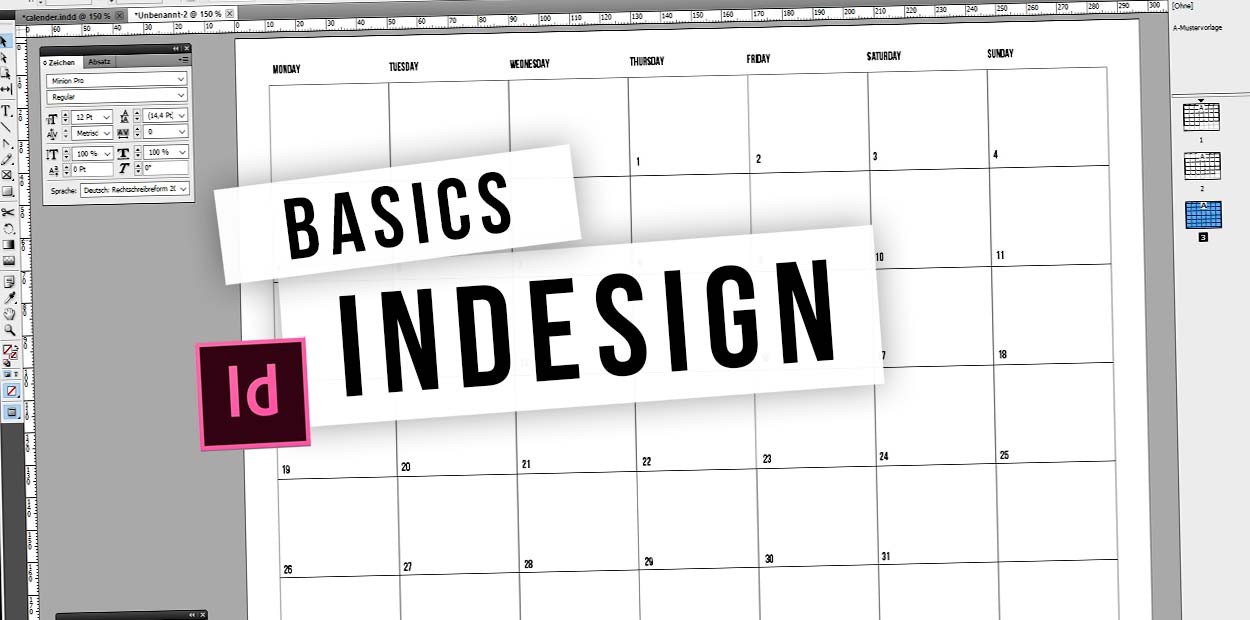 Adobe InDesign: Video Tutorial für Layout, Seiten und Textverknüfpung - kostenloses Tutorial