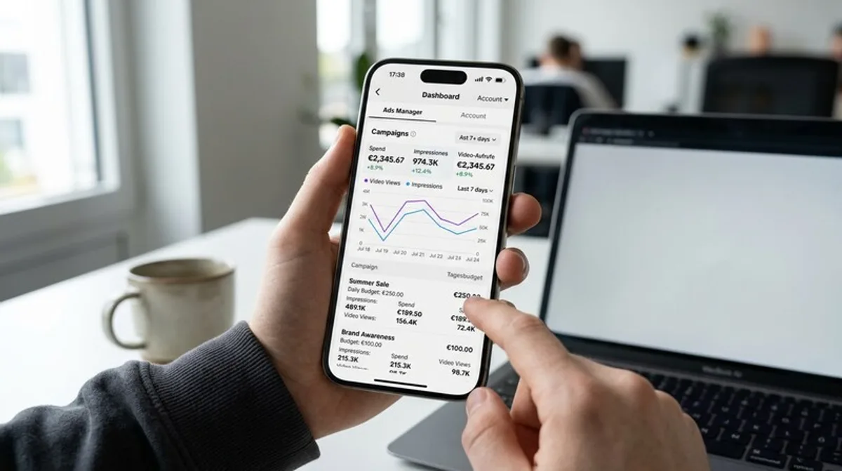 Tiktok Ads Manager Dashboard Impressionen Budget Video Views
