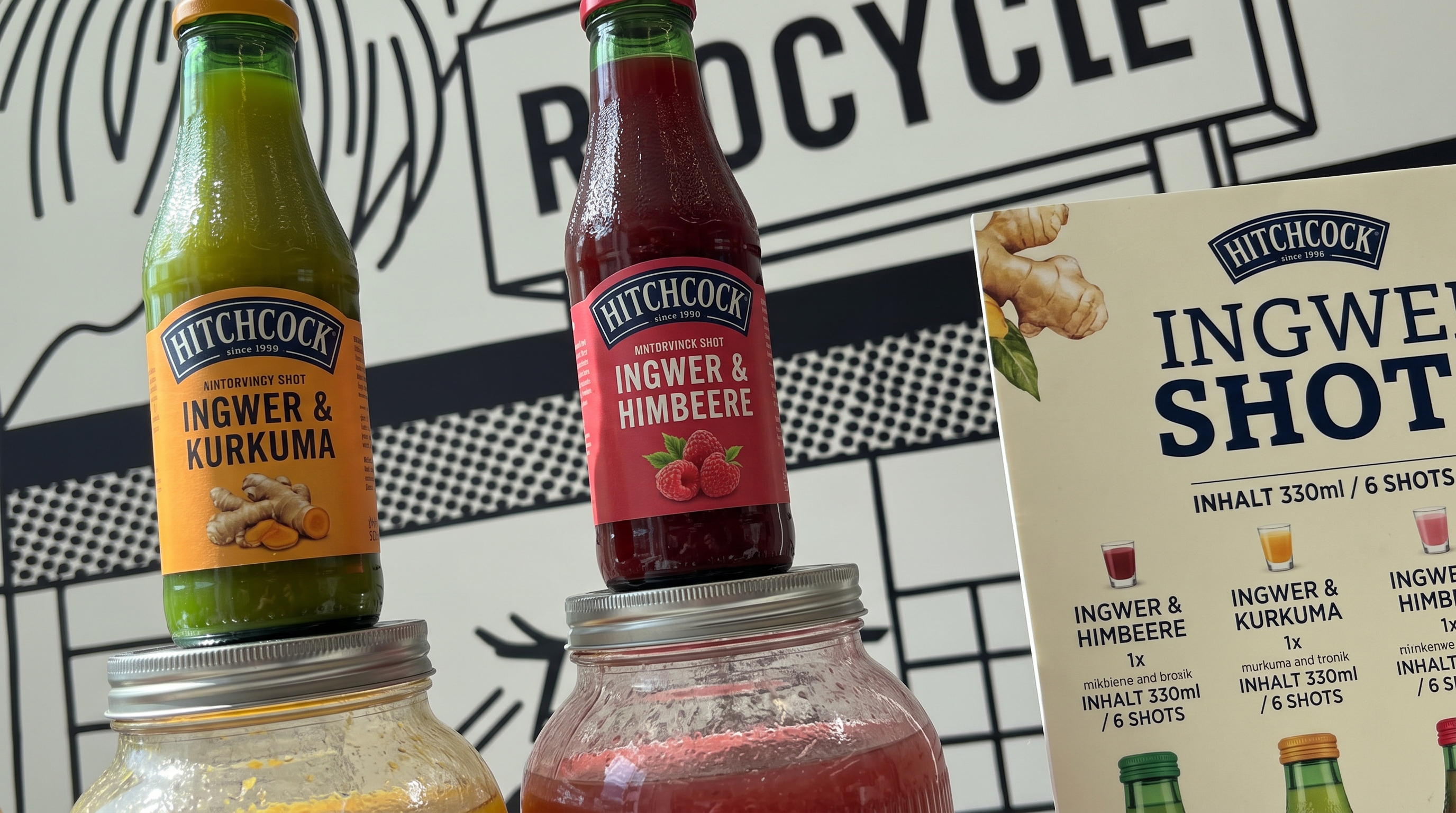 Ingwer-Drinks am Hitchcock-Stand beim Community Event bei Rocycle