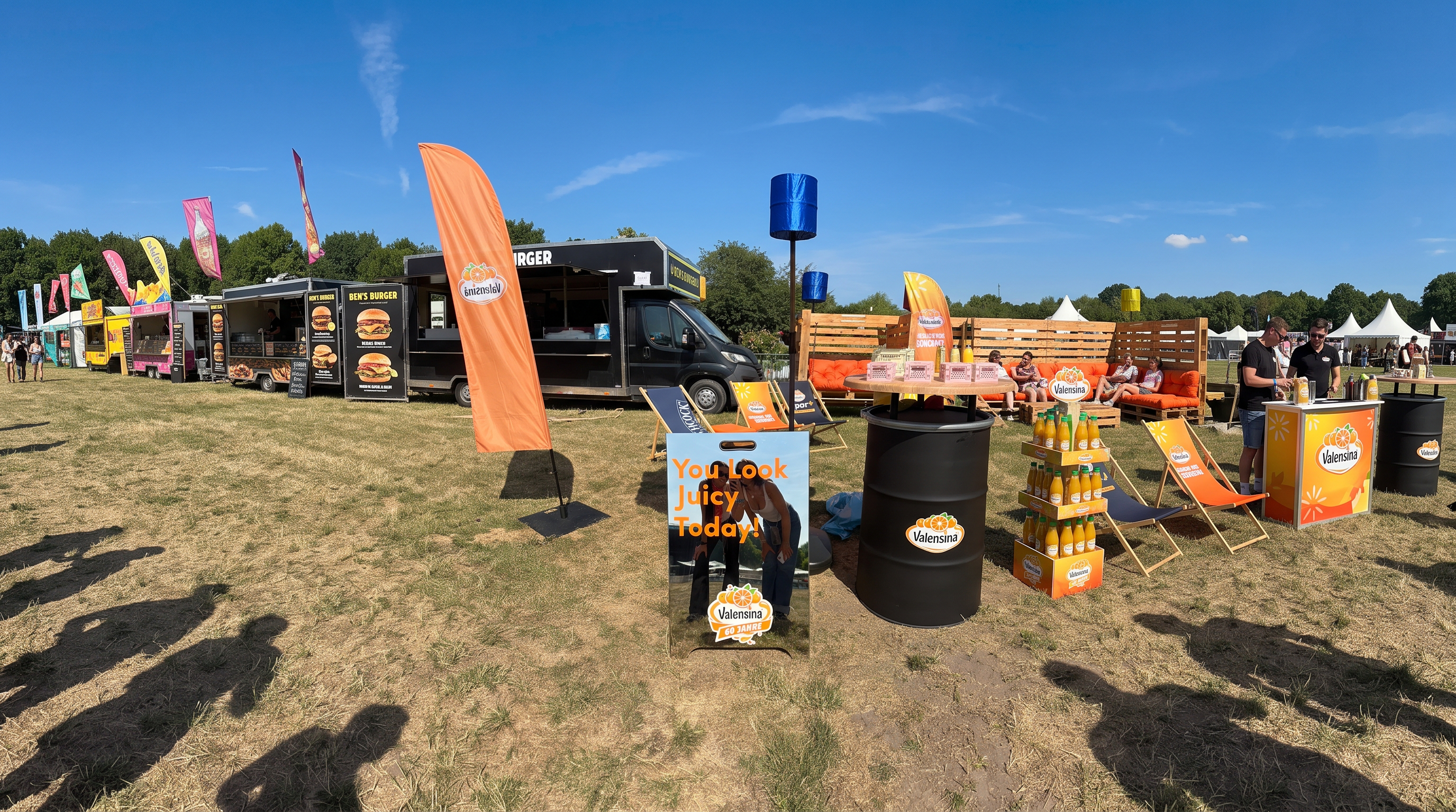 Erlebnis-Stand von Valensina beim Juicy Beats Festival